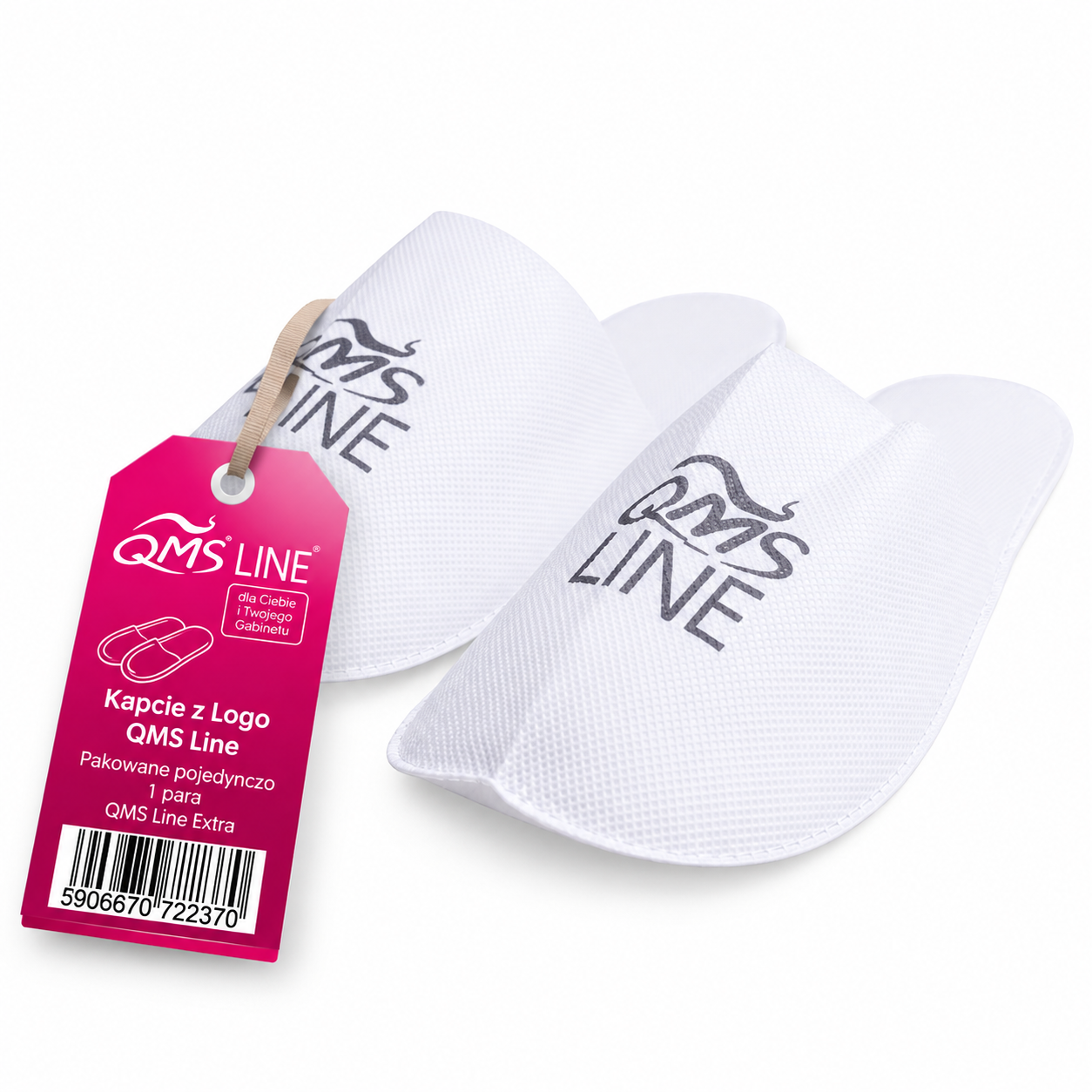Kapcie z Logo QMS Line - Pakowane Pojedynczo, 1 para - QMS Line Extra
