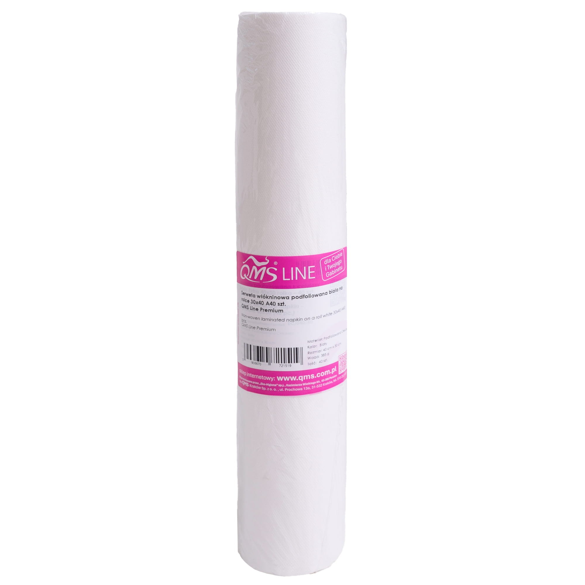 Serweta celulozowa podfoliowana biała 30 × 40 cm QMS Line Premium 40 szt. – higieniczna ochrona powierzchni przed wilgocią i zabrudzeniami - obrazek 4