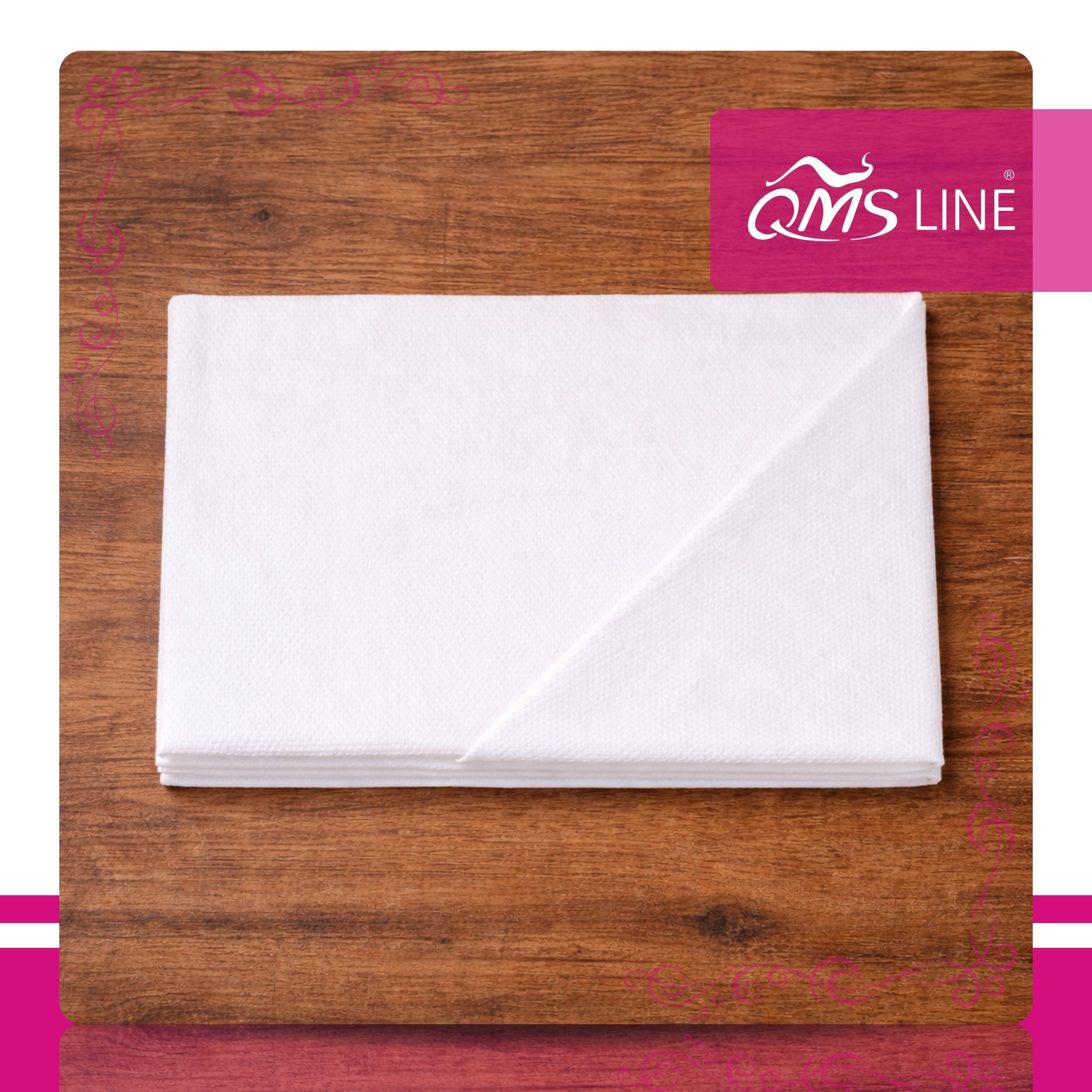 Ręcznik włókninowy jednorazowy perforowany biały 70 × 50 cm 40 g QMS Line Premium 100 szt. – higiena i wygoda pracy w salonie - obrazek 4