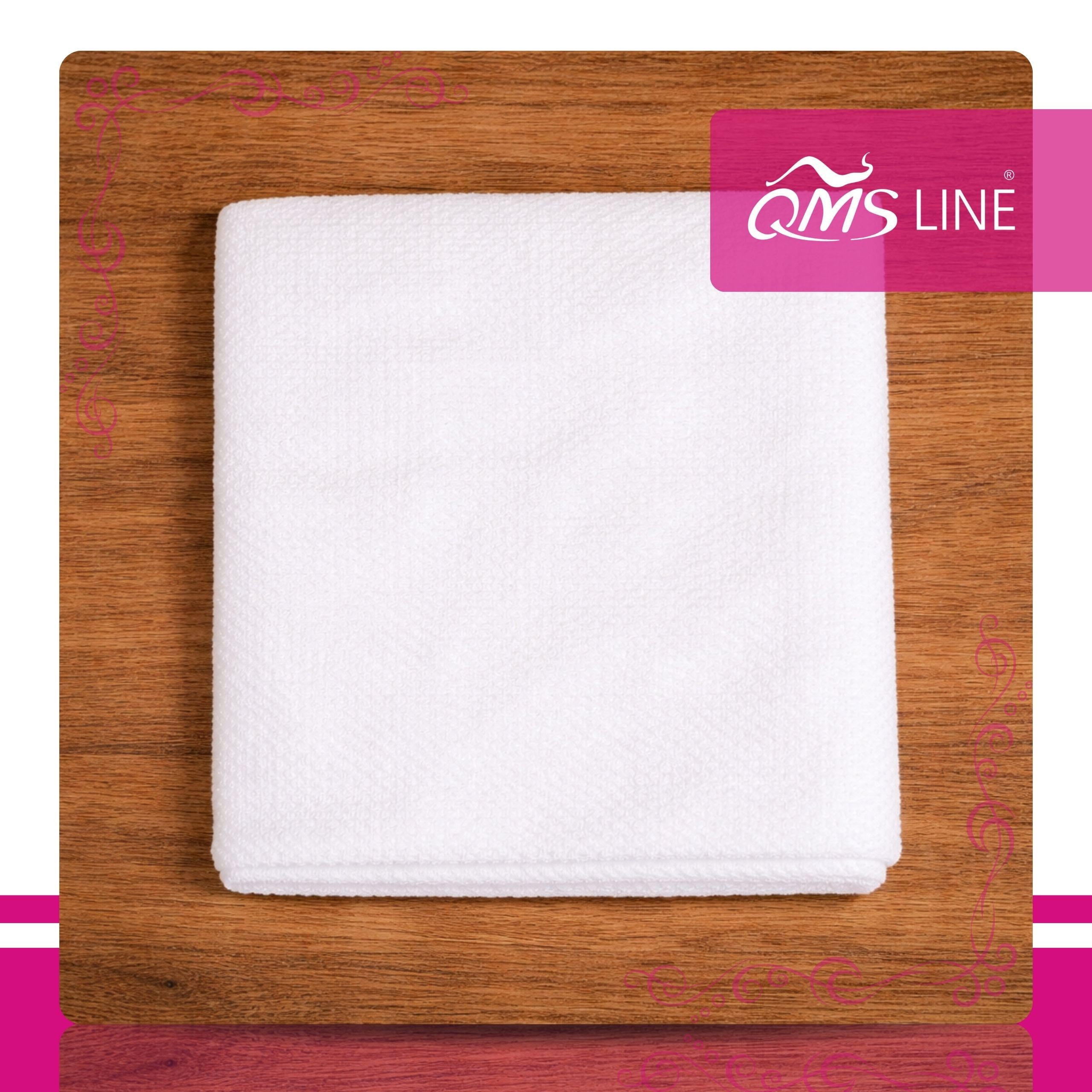 Chusteczki kosmetyczne jednorazowe włókninowe perforowane białe QMS Line Premium 20 × 16 cm 40 g 100 szt. – poręczna higiena i wygoda pracy w gabinecie - obrazek 2