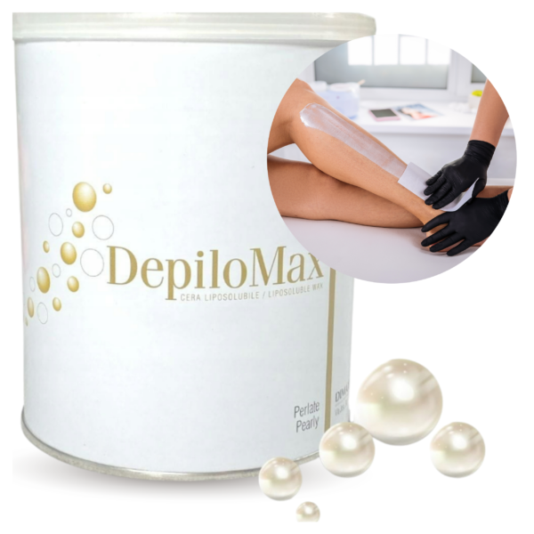 Wosk do depilacji w puszce naturalny perłowy z miką i TiO₂ Dimax 800 ml – elegancka depilacja w profesjonalnym gabinecie